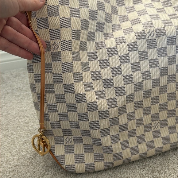 AUTHENTIC LOUIS VUITTON Damier Azur Delightful MM Rose Ballerine - Picture 7 of 16